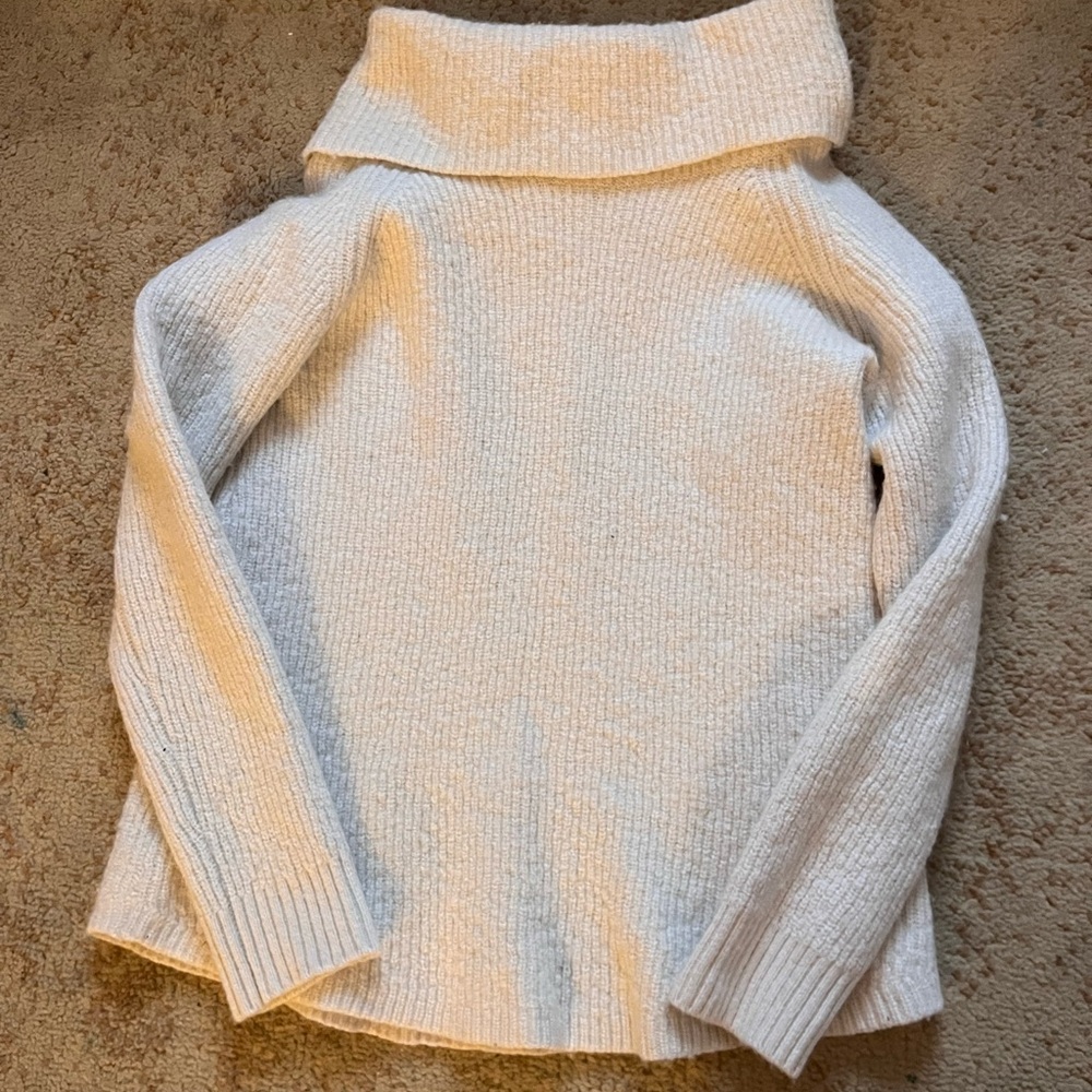 Tahari Cream Cowl Neck Sweater